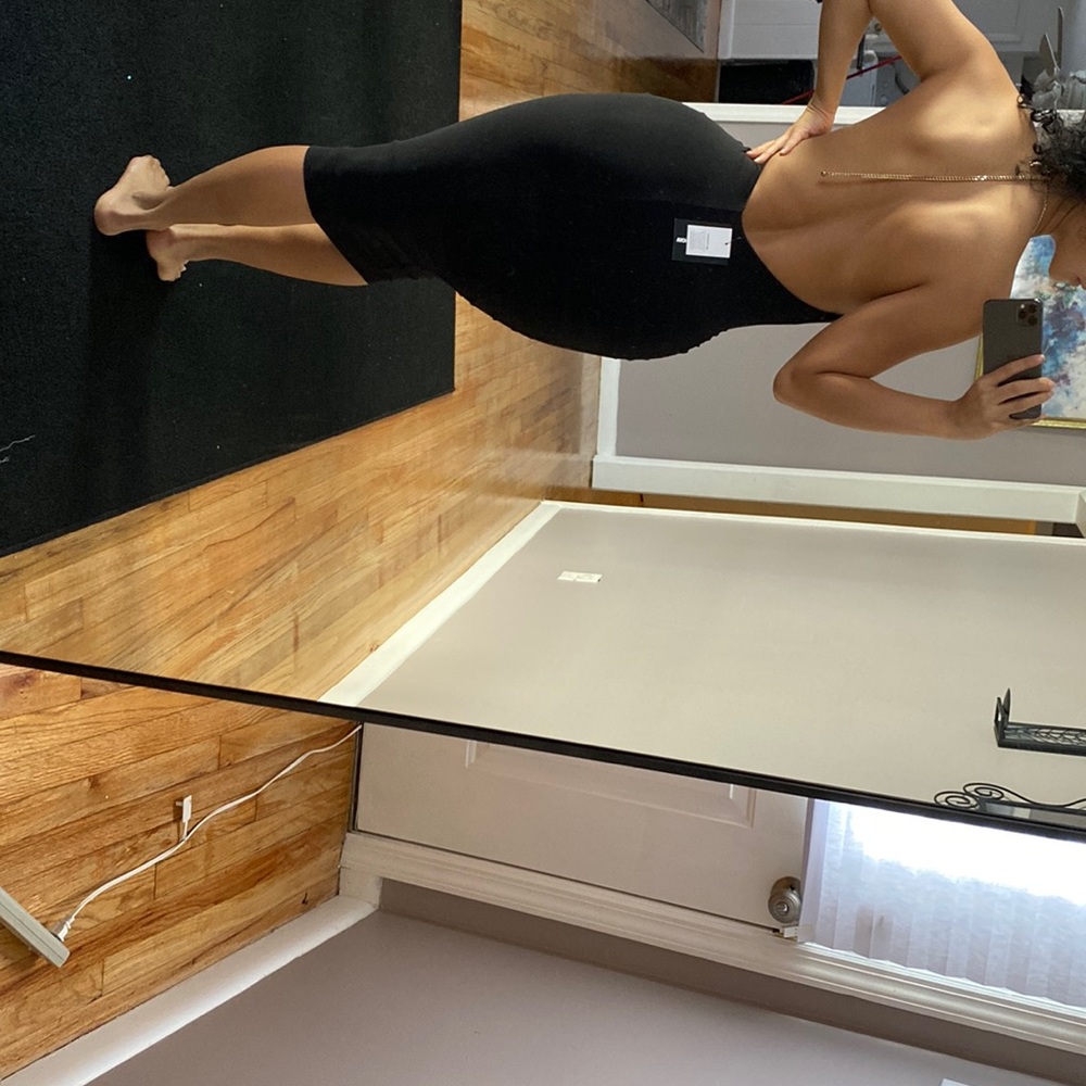 New black backless dress very beautiful and elegant